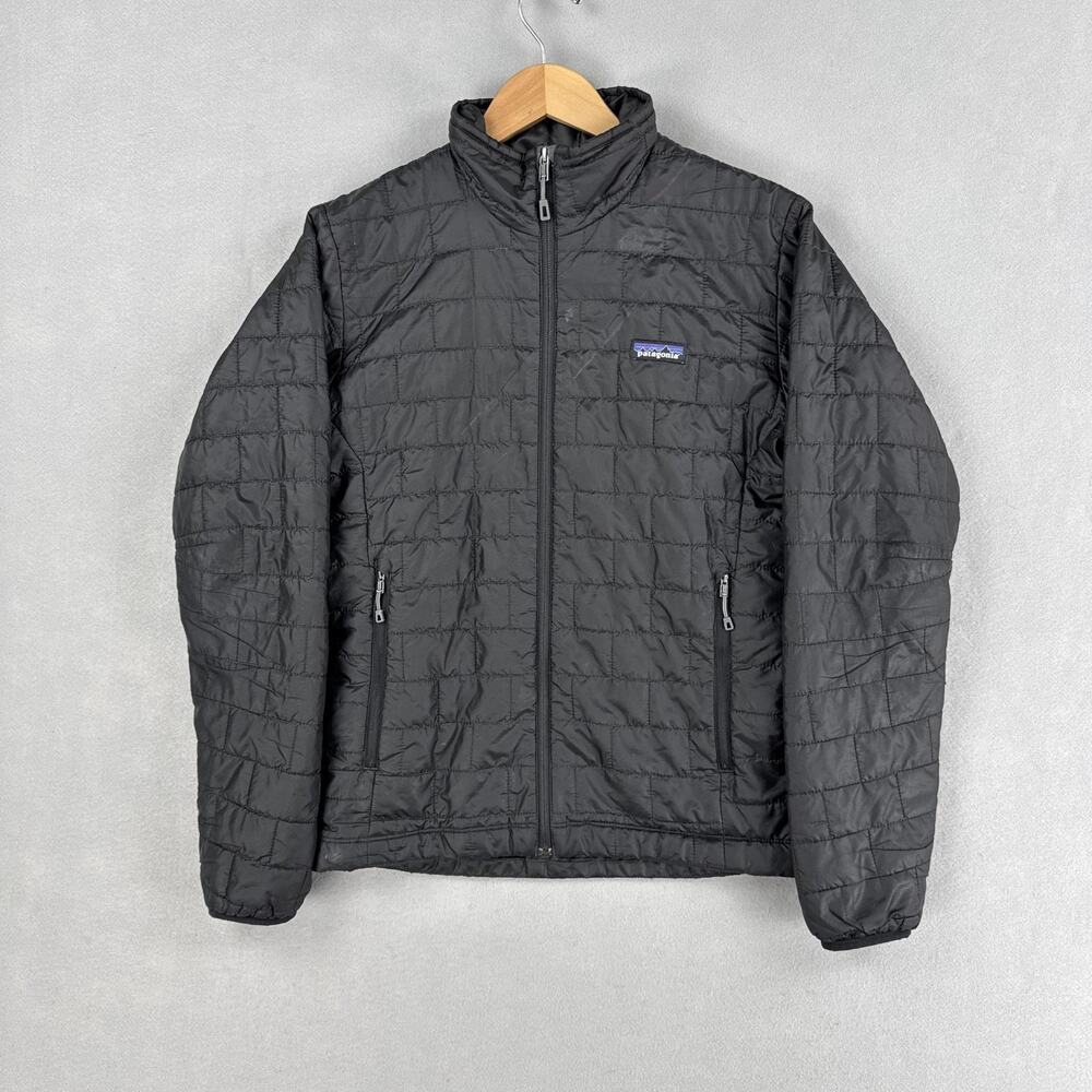 Patagonia Jacket Mens Small Black Nano Puff Full Zip Insulated Lightweight